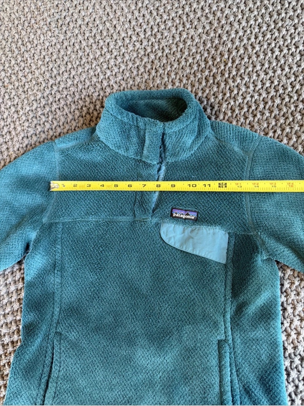 Patagonia Re-Tool Snap-T Teal Fleece Pullover Sweater Women Size S Warm Cozy - Picture 6 of 11